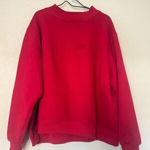 Parke Red Mockneck Sweatshirt